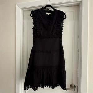 Stellah Black Ruffled Mini Dress
